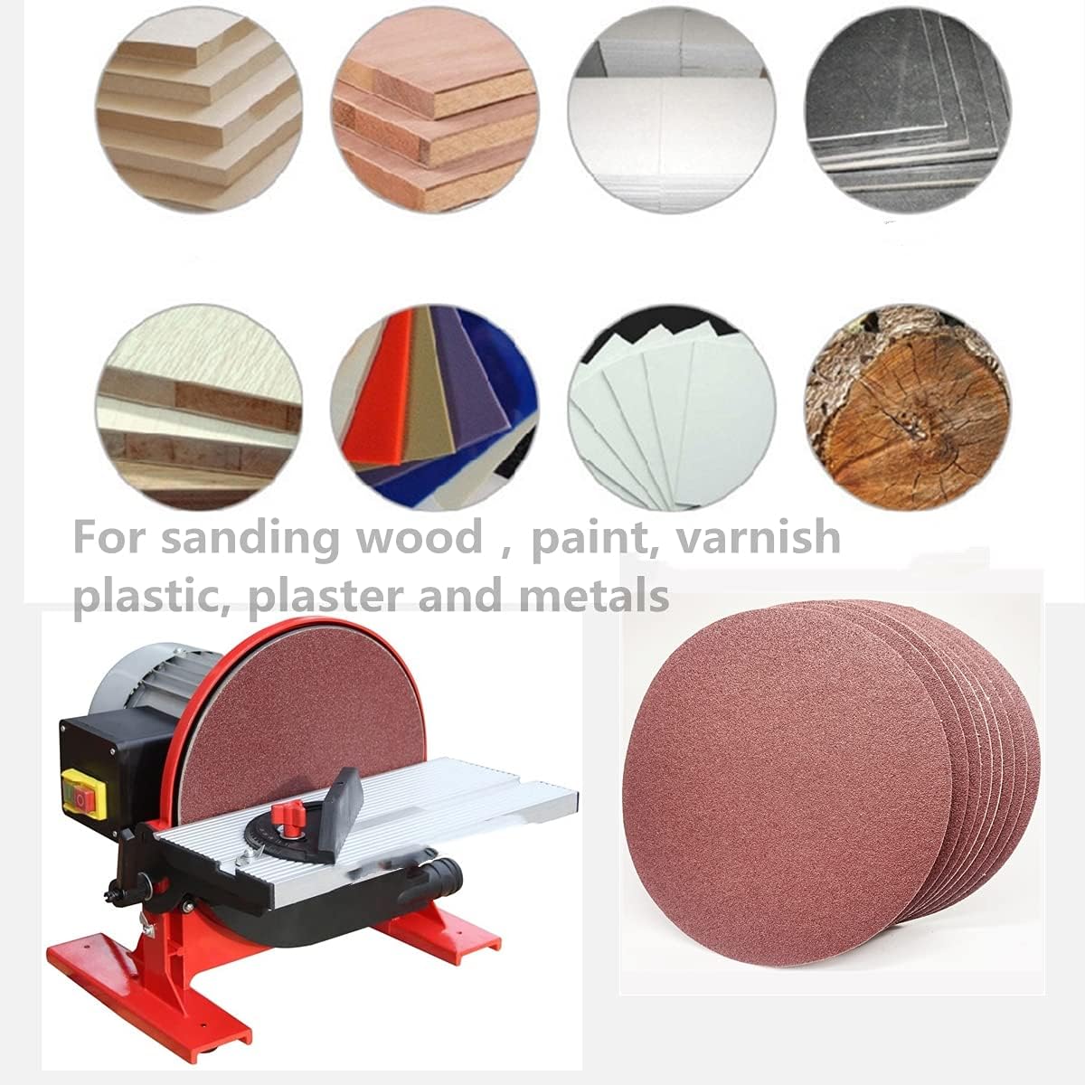 Self-adhesive sandpaper/250 mm (10 inch) high-quality aluminium oxide abrasive. Suitable for wood furniture, metal surface treatment - Image 4