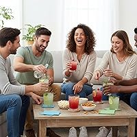 Vista 8 de Dicunoy Paquete de 6 vasos para beber jugo, vasos de agua de 8 onzas con base pesada, vasos pequeños de cristal para refrescos, agua, leche, whisky