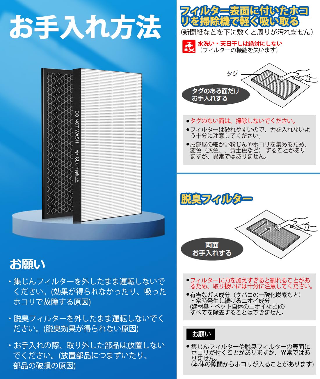 Amazon.co.jp: FZ-E75HF 集じんフィルター FZ-F70DF 脱臭フィルター