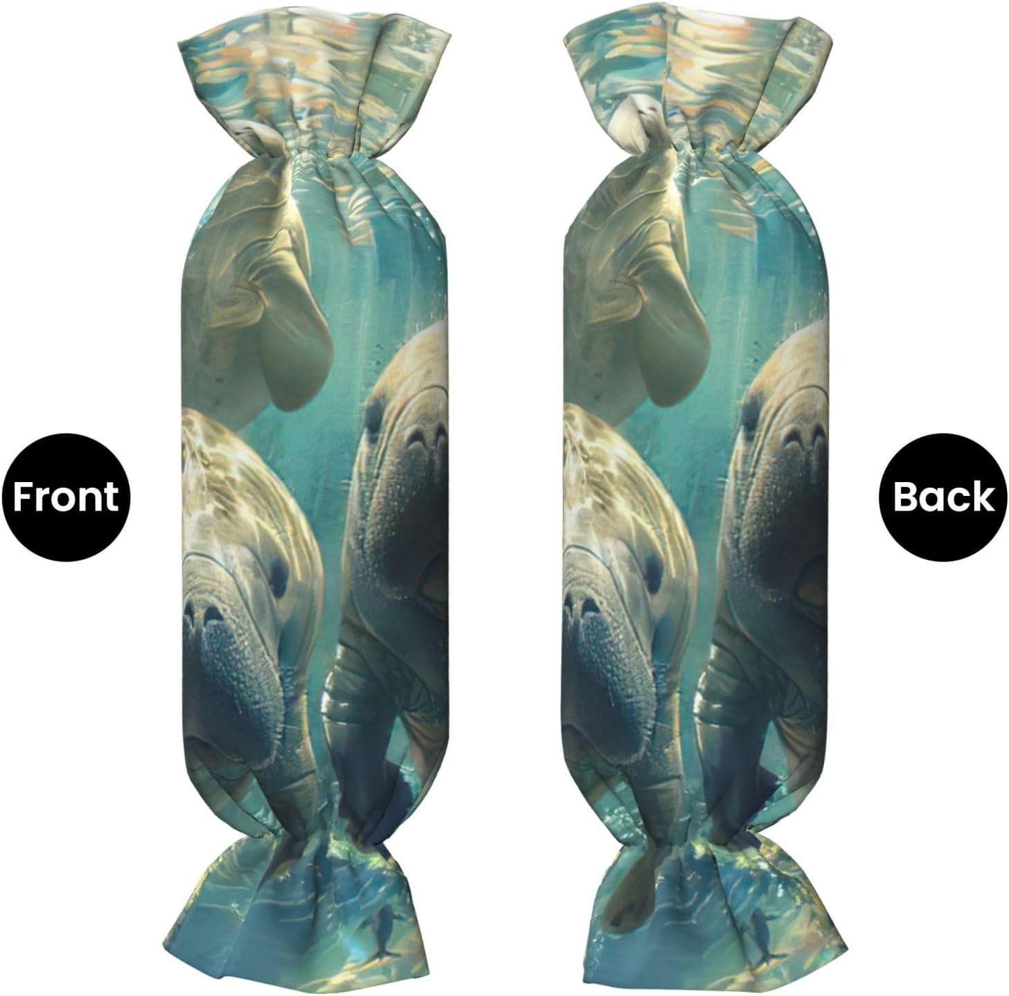 Manatee Animals Print Candy Cylindrical Comfortable Pillow Throw Pillows Home Decor Easy Maintenance