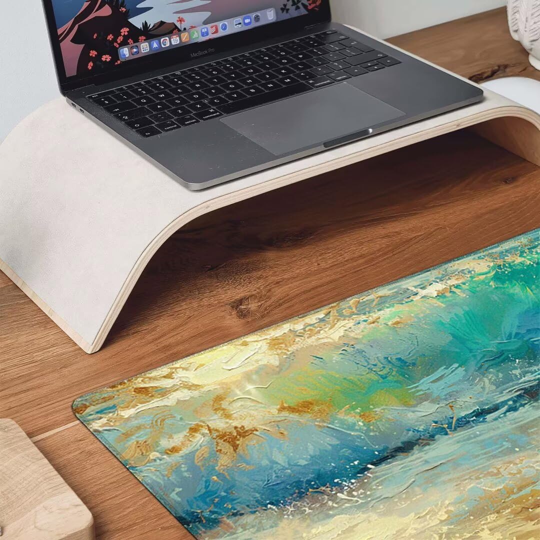 Podkładka pod mysz, podparcie nadgarstka, podkładka pod mysz z antypoślizgową gumową podstawą, ergonomiczna podkładka pod mysz do komputera, laptopa, domowego biura, kompatybilna z myszami laserowymi