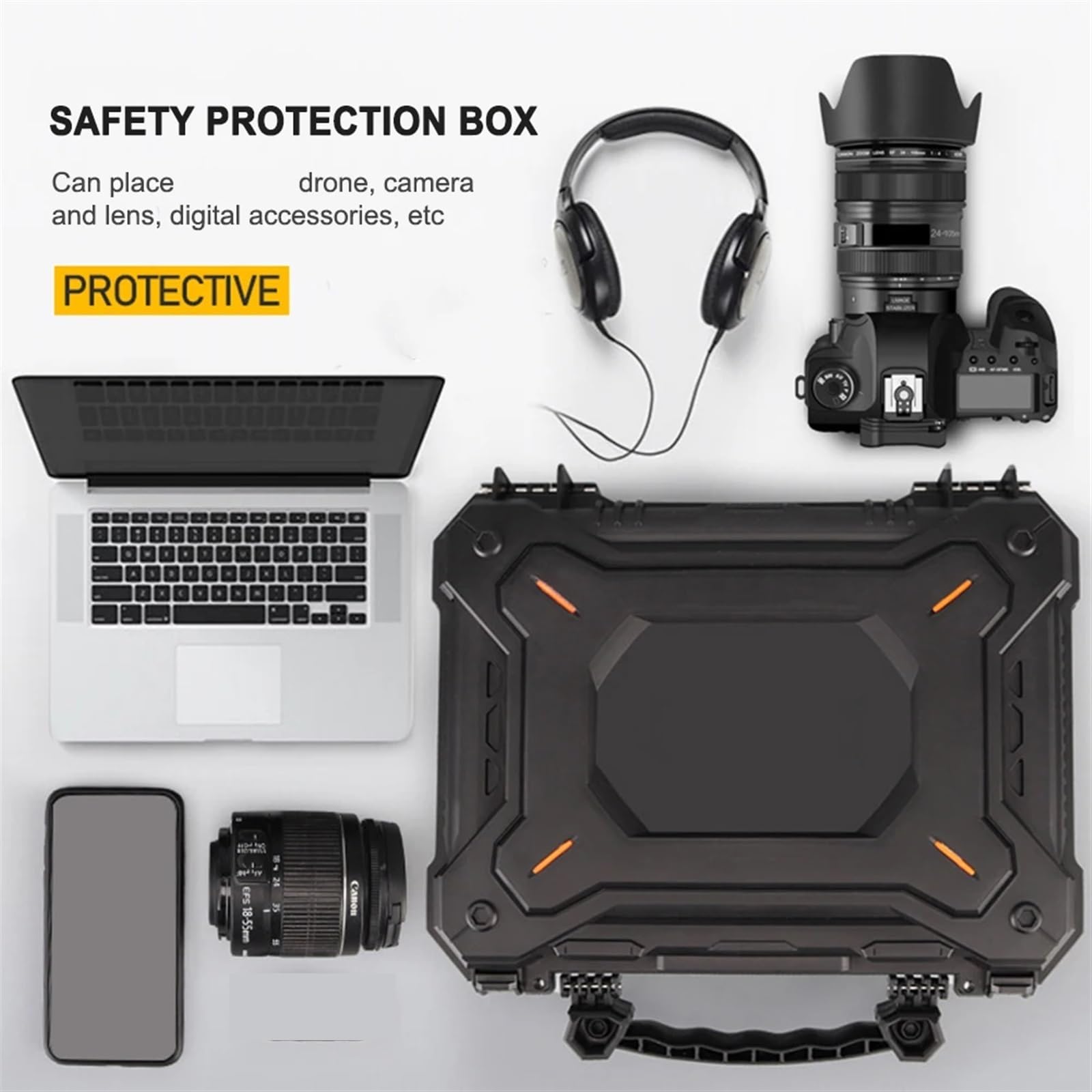 Valigia portautensili rigida Borsa impermeabile di sicurezza portatile con cuscinetti in schiuma Flight Case Professionale