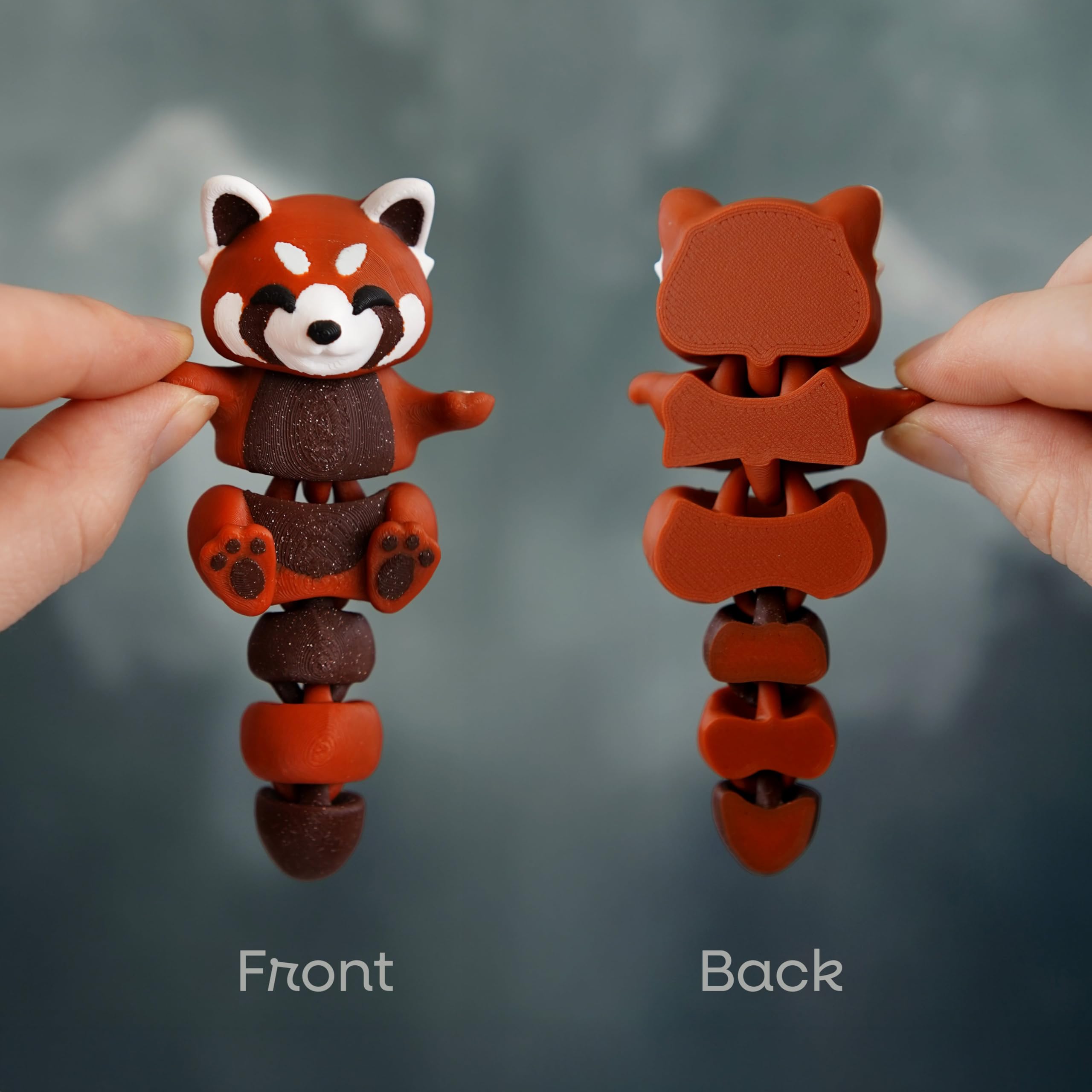 Magnetic Red Panda Keychain, Hand-Holding Animal Companion, Decorative Bag Charm 2