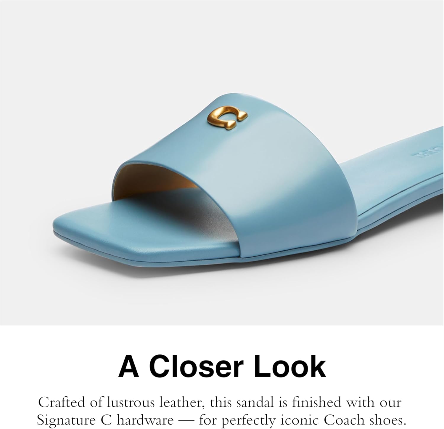 COACH womens Sculpted C Flat Sandal - Image 4