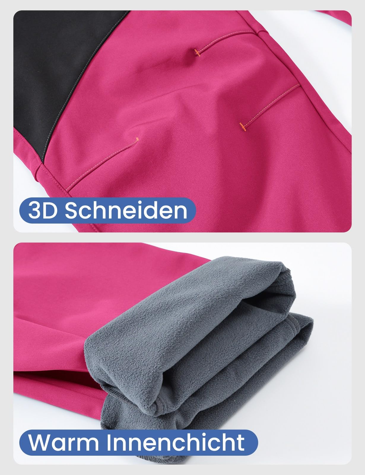 Rdruko Pantaloni da sci da donna, impermeabili, imbottiti, caldi, in softshell, invernali, per attività all'aria aperta, antivento, per attività all'aperto