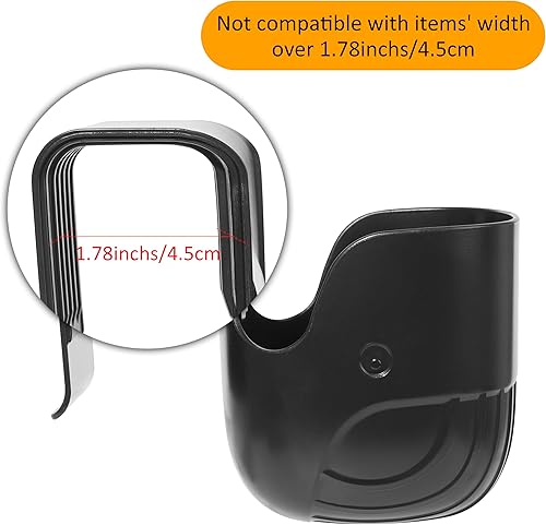 Miniatura 8 de Portavasos universal para asientos de automóvil, cochecitos de bebé, sillas de ruedas y más, color negro