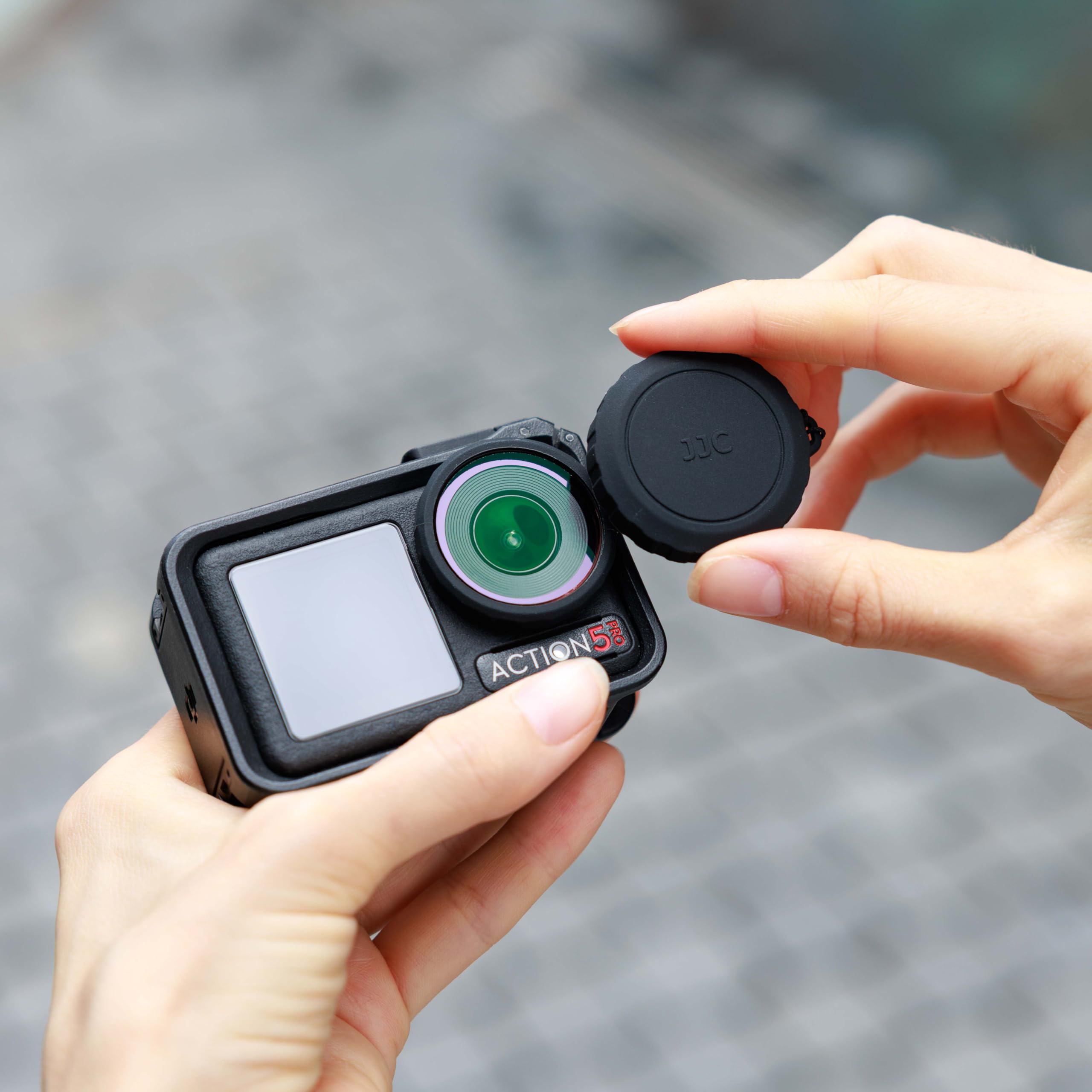 Osmo Action 5 Pro 4 filtr UV z silikonową nasadką na soczewki, zestaw szklanej osłony obiektywu do DJI Osmo Action 5 Pro/4, filtr UV, szkło optyczne HD, absorbuje światło ultrafioletowe, akcesoria