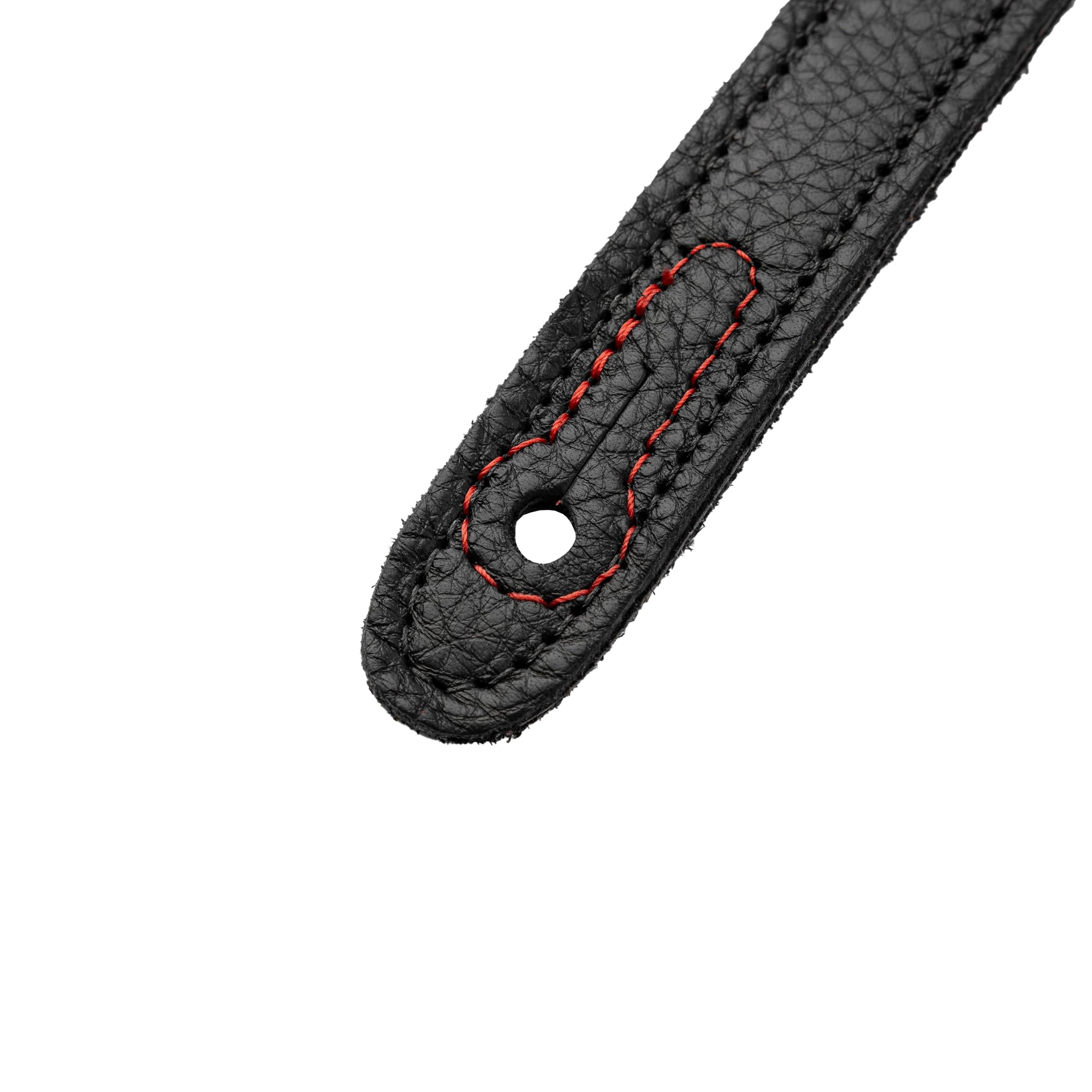 Levy's Leathers Rebel Leathers Series - Correa de guitarra de piel auténtica de 2.5 pulgadas de ancho, color negro con tachuelas rojas, (M81GRPDX-BLK)