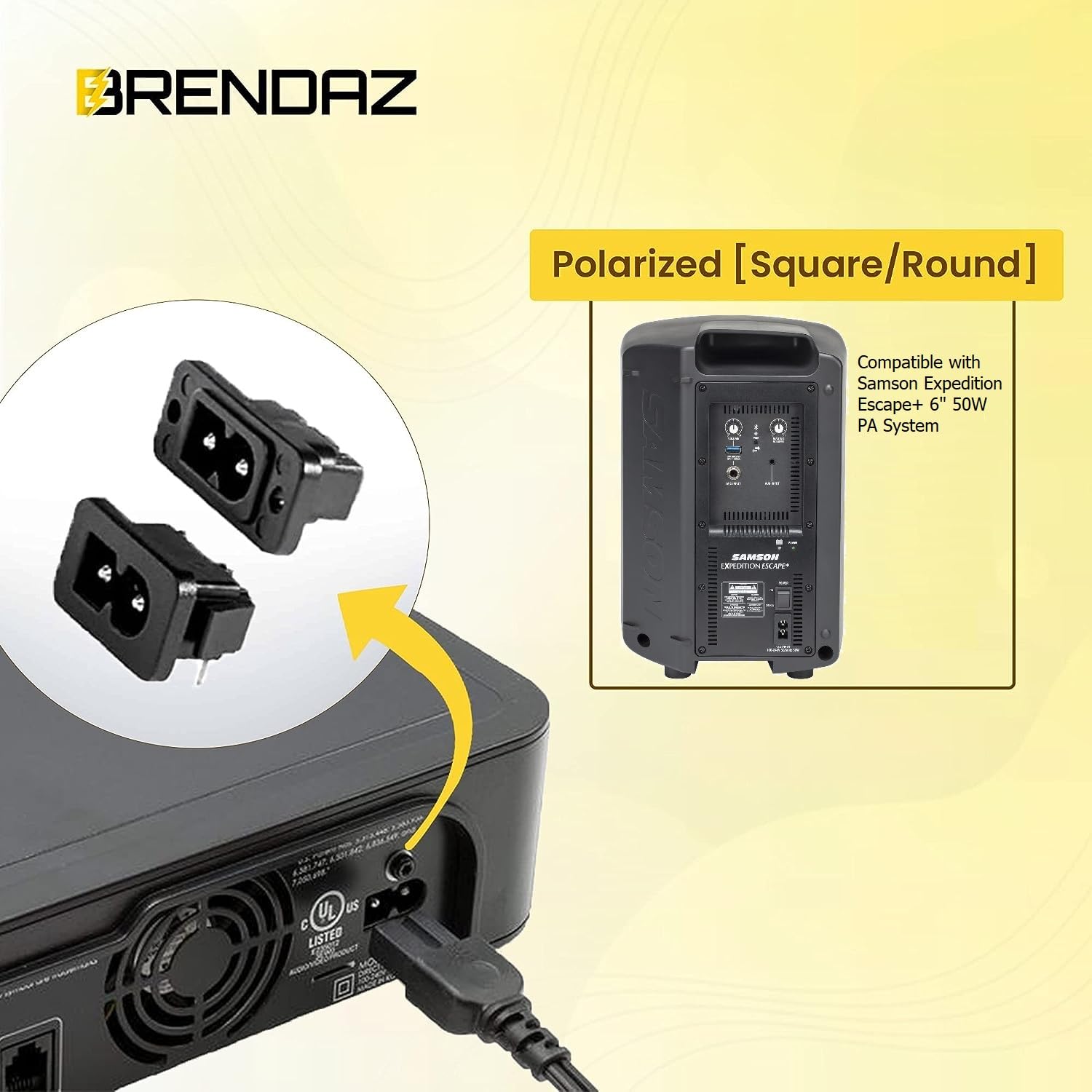 Amazon.com: AC Power Cord, Polarized Power Cable Compatible with