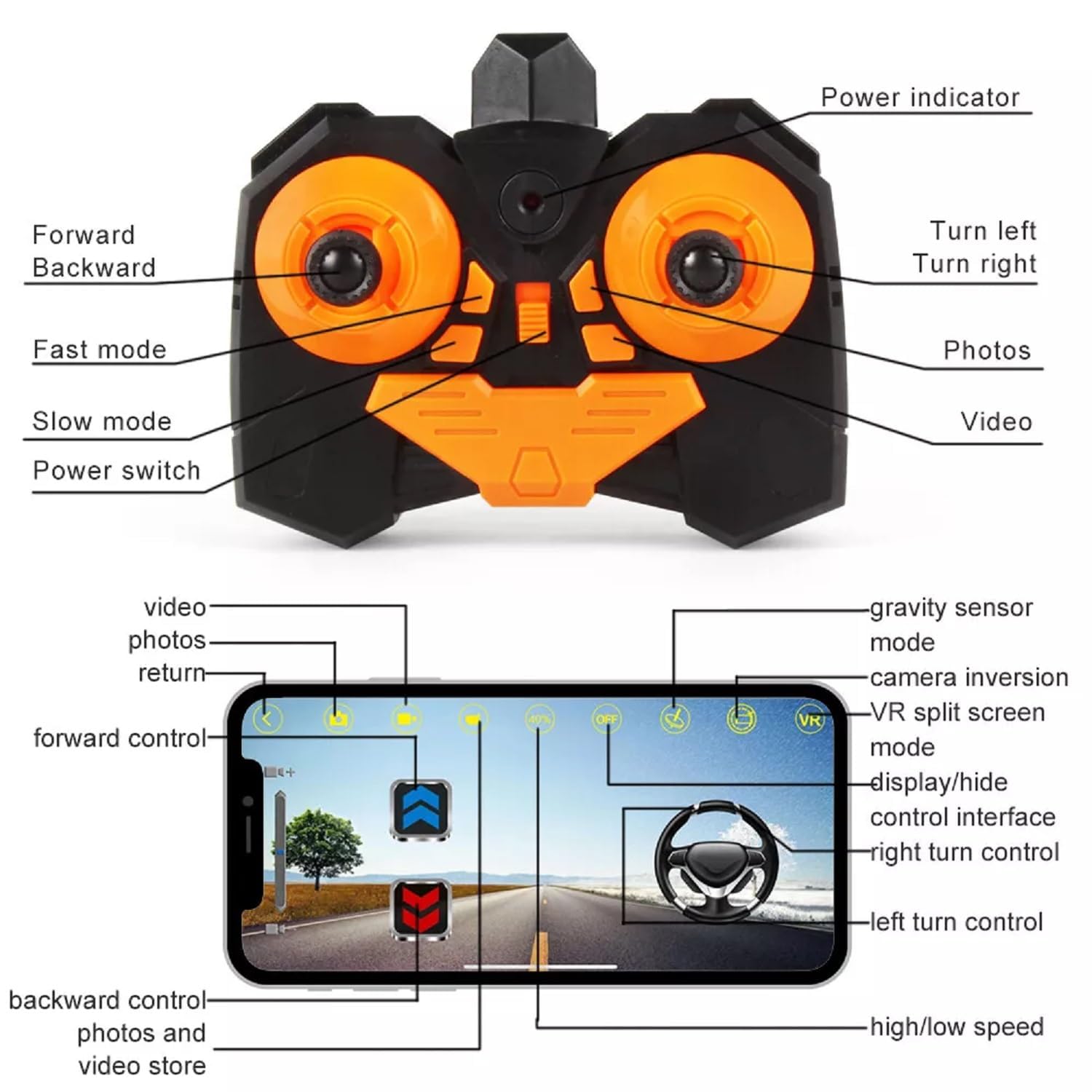 Pihura 2.4GHz 1/18 Scale 4WD Remote Control RC Car with FPV HD Camera | High-Speed Off-Road RC Toy Car for Adults and Kids | Durable, All-Terrain Racing Fun | First-Person View Experience 3