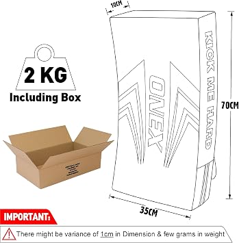Kick Shield for Muay Thai, MMA & Boxing 70cm Strike Pad with Dual Handles Martial Arts Training Pad for Karate, Kickboxing, Taekwondo Shock Absorbing, Durable & Lightweight