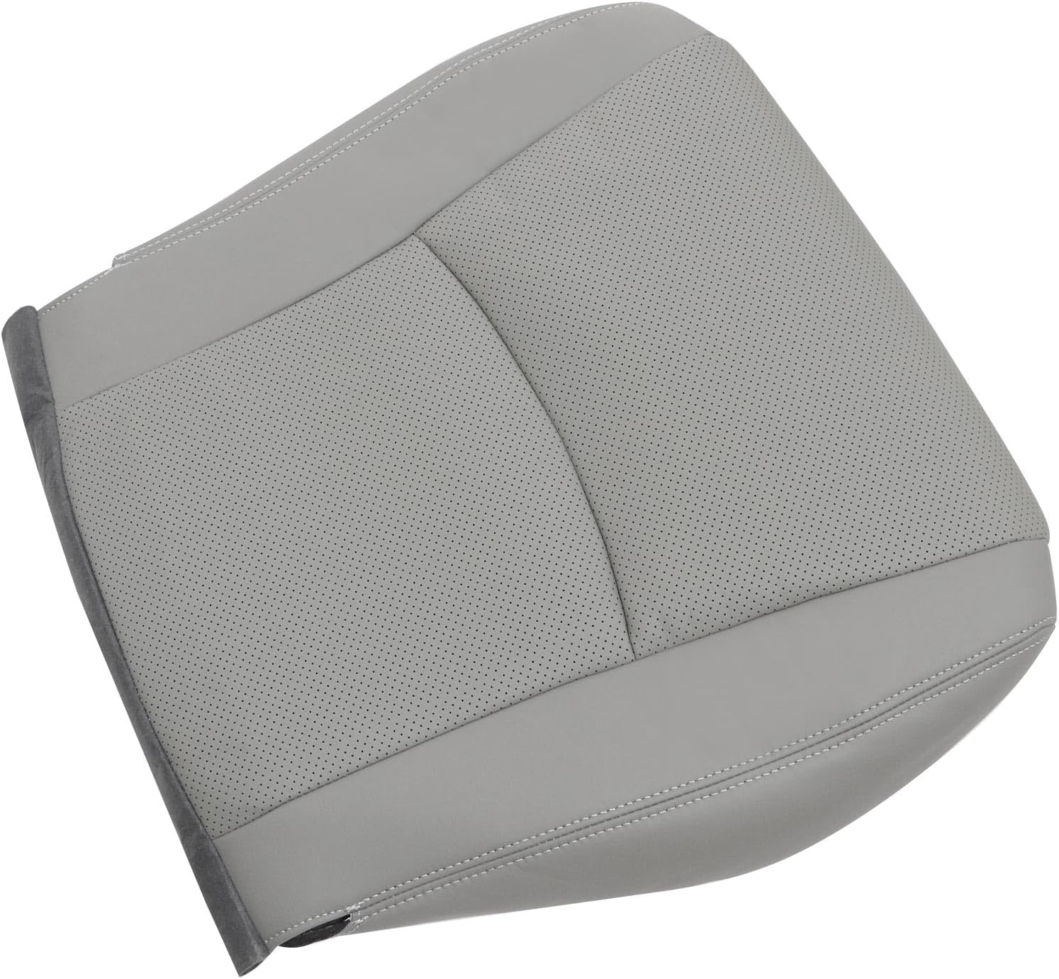 Priprilod Gray Front Driver Side Bottom Microfiber Leather Replacement Seat Cover Compatible with Toyota Highlander 2008 2009 2010 2011 2012 2013