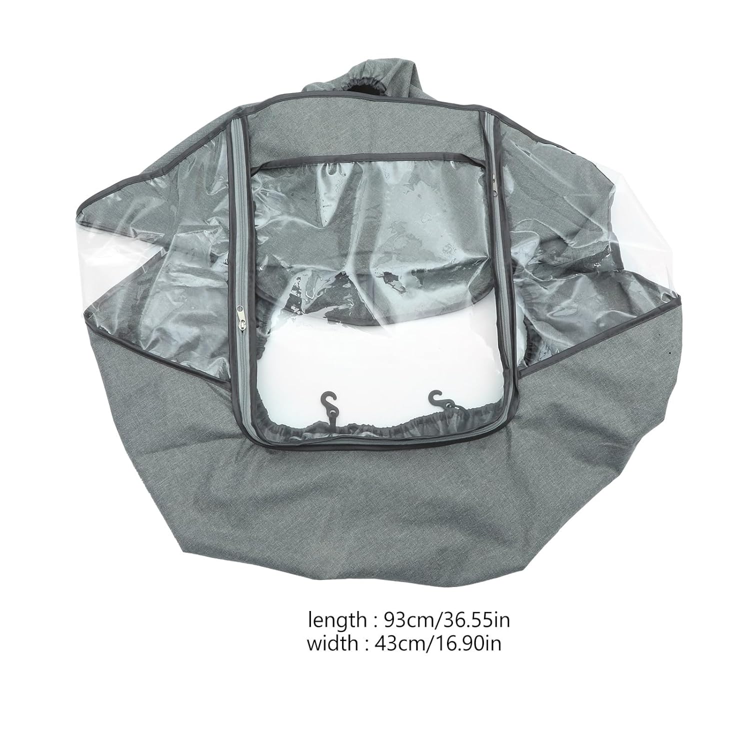 Windproof Stroller Rain Cover Universal Spittle-Proof Stroller Protective Shield Grey for Outdoor Use