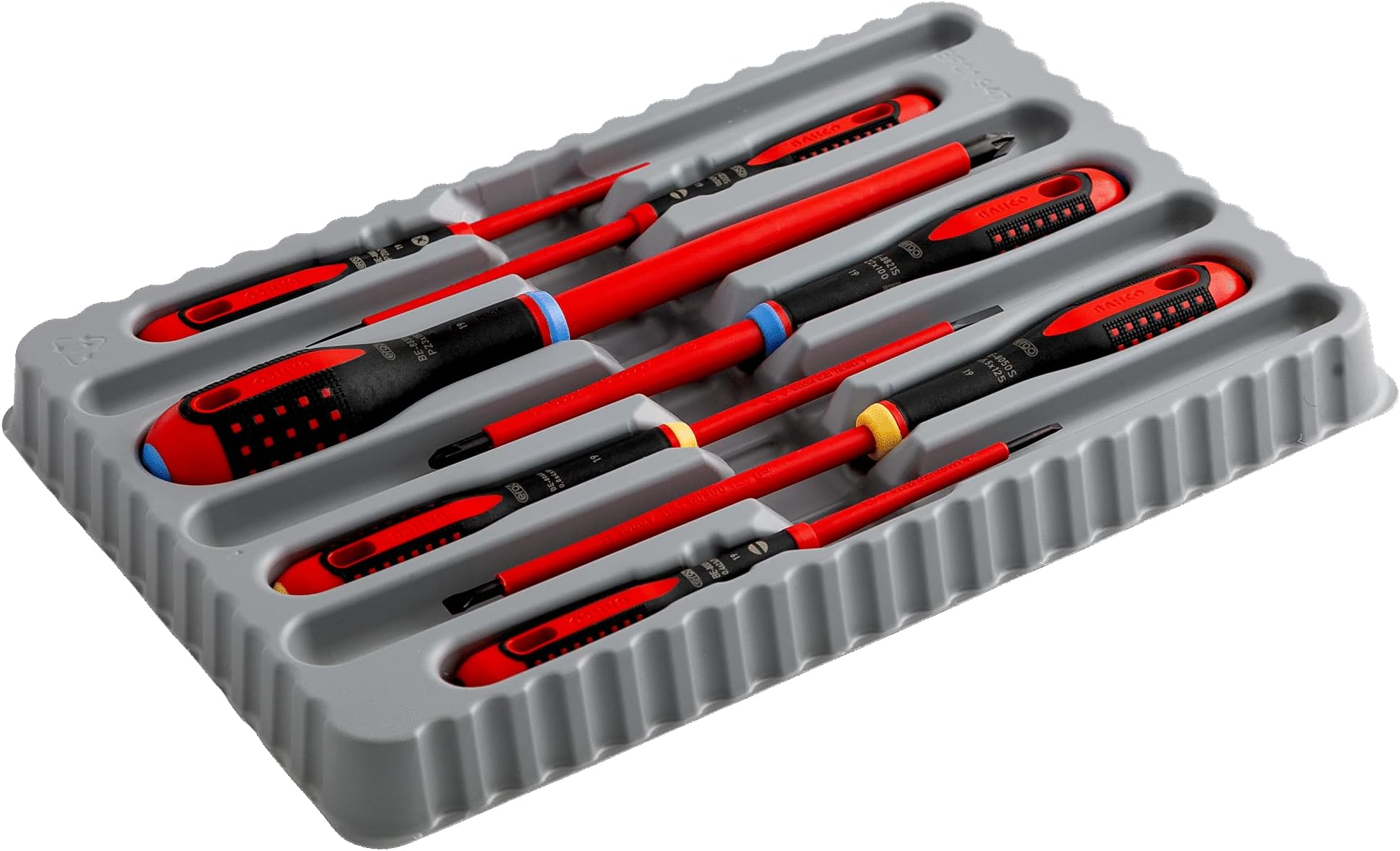 BE‑9888S ERGO VDE Insulated Screwdriver Set, 7 Piece Electrical Tool Kit with ERGOnomic Handles for Controlled Grip and Reduced Hand Strain in Precision Tasks
