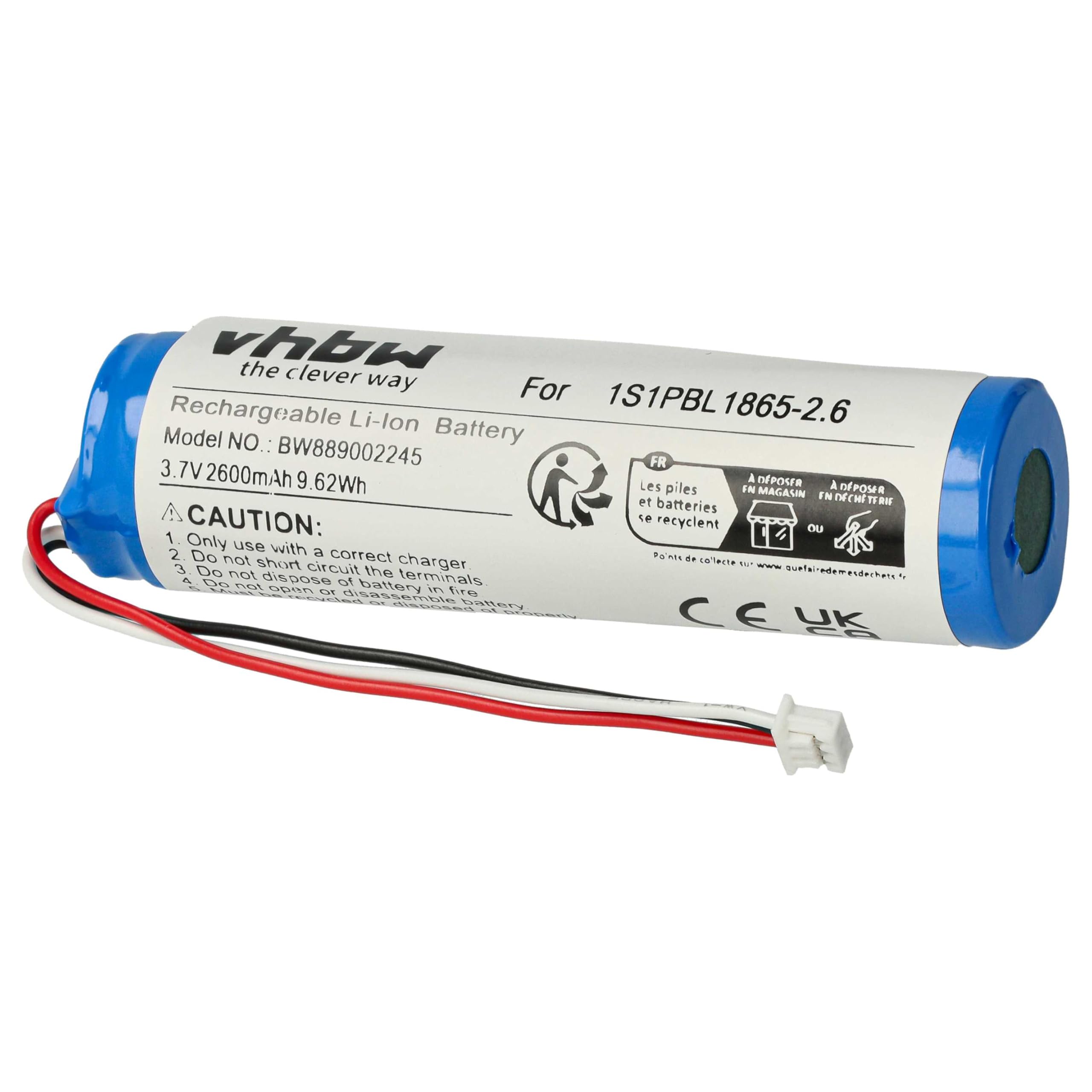 vhbw Batterie Compatible avec Philips Avent SCD841, SCD841/26, SCD845/26 Moniteur bébé, babyphone (2600mAh, 3,7V, Li-ION)