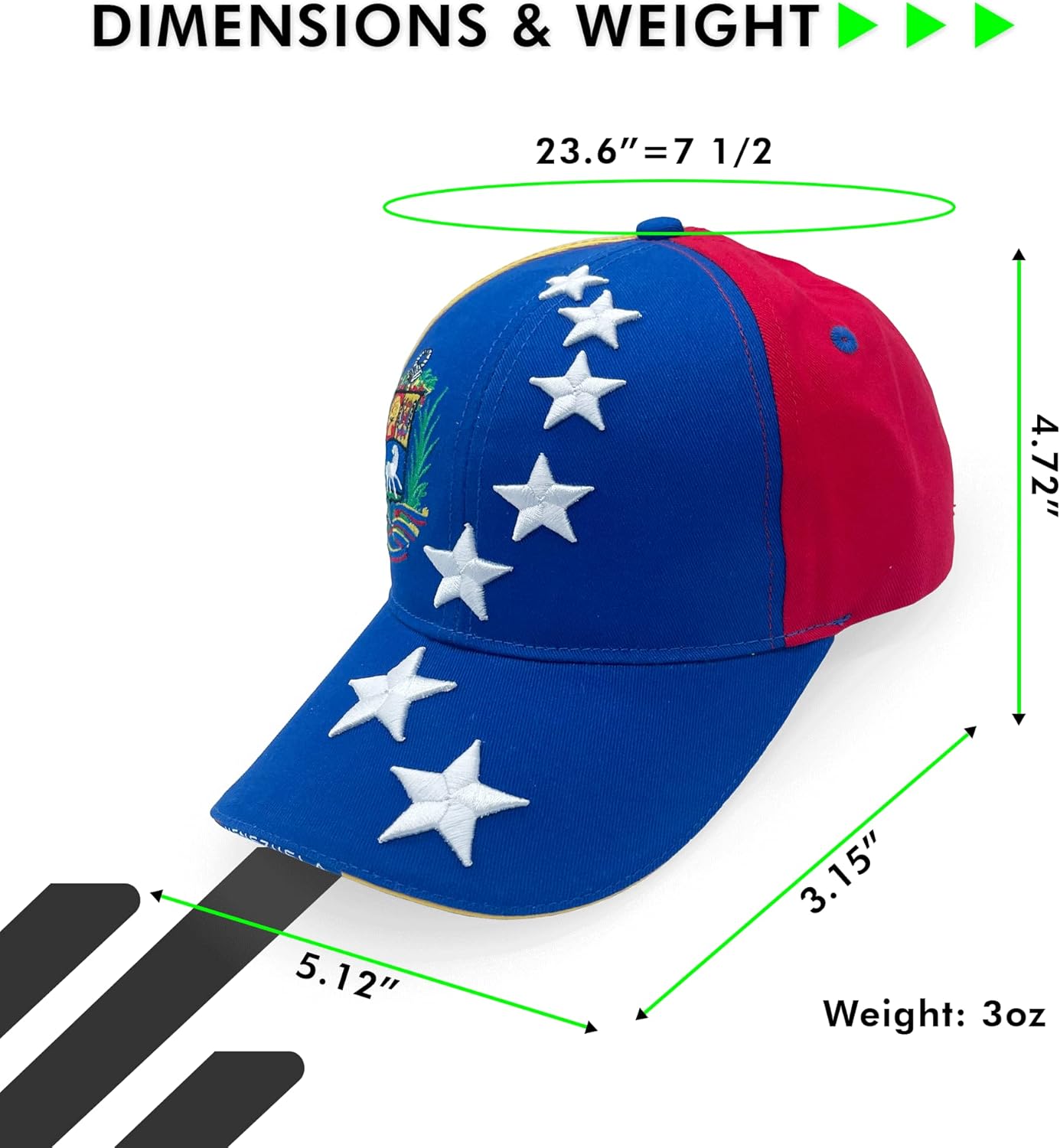 Venezuelan Classic Baseball Cap, Unisex, Adjustable Peaked Sandwich, (Gorras Clasicas de Venezuela) - Image 2