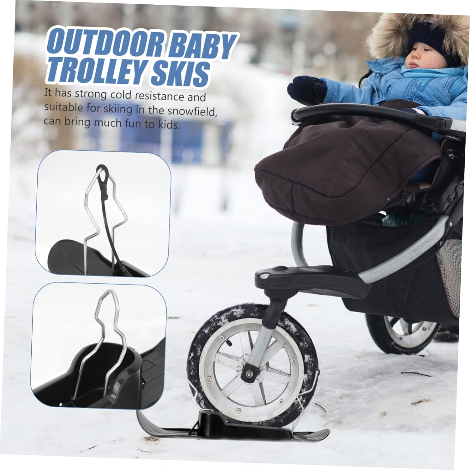 1set Boy Girl Scooter Sled of Snowboard Replacement Boards for Electric Scooters Winter Ski Accessories Fun for Boy Girl Mountains Parks