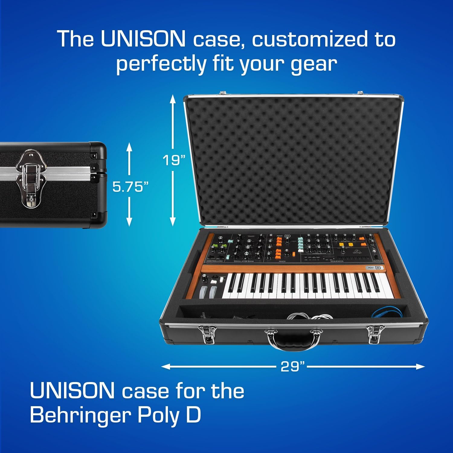 ANALOG CASES Behringer Poly D/MonoPoly/MS-5 Case - Ultra-Lightweight UNISON Hard Case