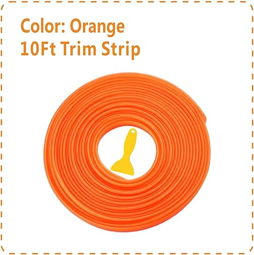 Miniatura 2 de Tira de moldura decorativa naranja para el interior del automóvil, panel de puerta, para salpicadero (10 pies)