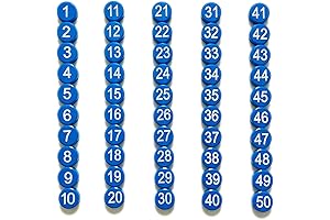 1-50 Magnetic Numbers with Dots, Touch and Learn Numbers
