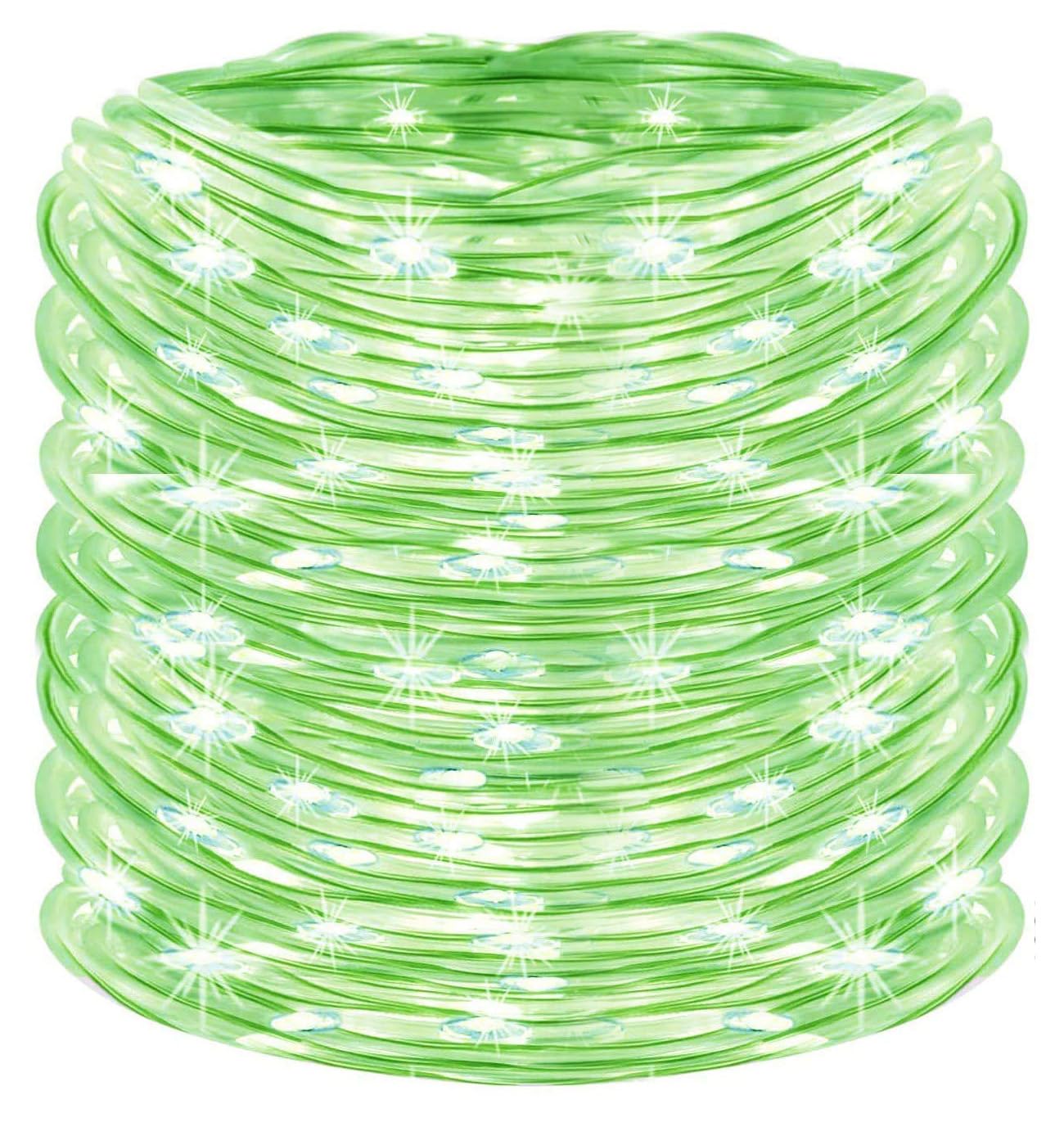 Luci a corda con spina, 220V 300 LED, 32 m, impermeabili, per esterni, luce bianca calda fissa, filo di rame, per giardino, recinzione, feste, decorazioni per matrimoni (verde)