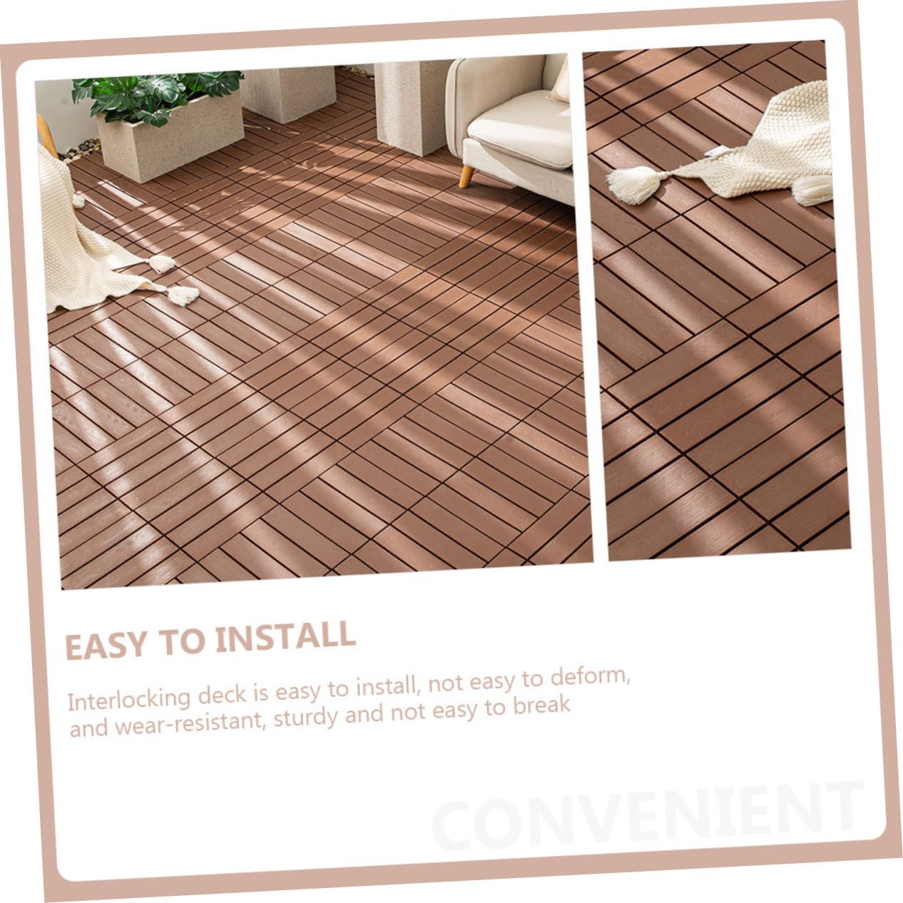 4pcs Assembled Floor Entrance Patio Strip Puzzle Carpet Tiles Artificial Rug Mats Wicker Ground Tile Leveling System Kit Door Threshold Bar Interlocking Outdoor Plastic