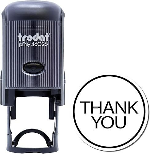 Miniatura 2 de Sello redondo de agradecimiento autoentintado, suministros escolares de escritorio, impresiones de hasta 5K, disponible en 11 colores de tinta,