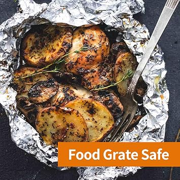 50M Tinfoil Heavy Duty Aluminum Foil Kitchen Catering Aluminium Tin Foil Roll for Grilling,Baking, Oven Roasting-30cm Wide