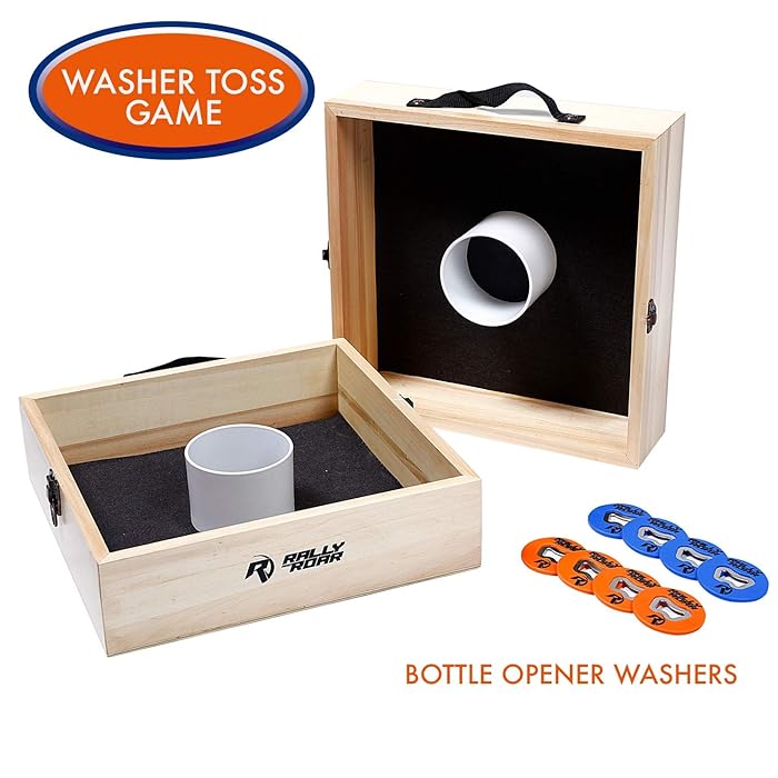 Buy Rally and Roar Washer Toss Game Portable 10 Piece Pitching Washers