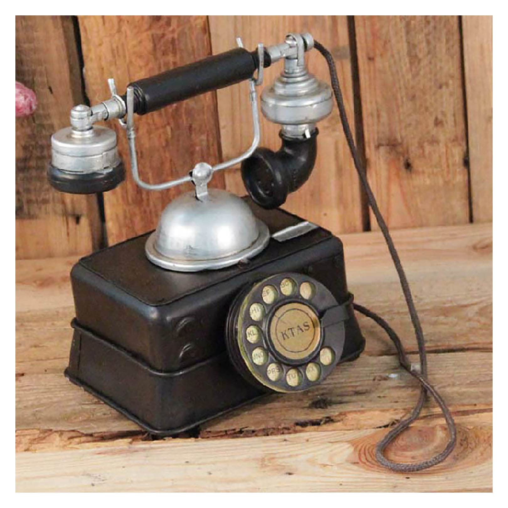 Téléphone décoratif vintage noir antique pour bureau