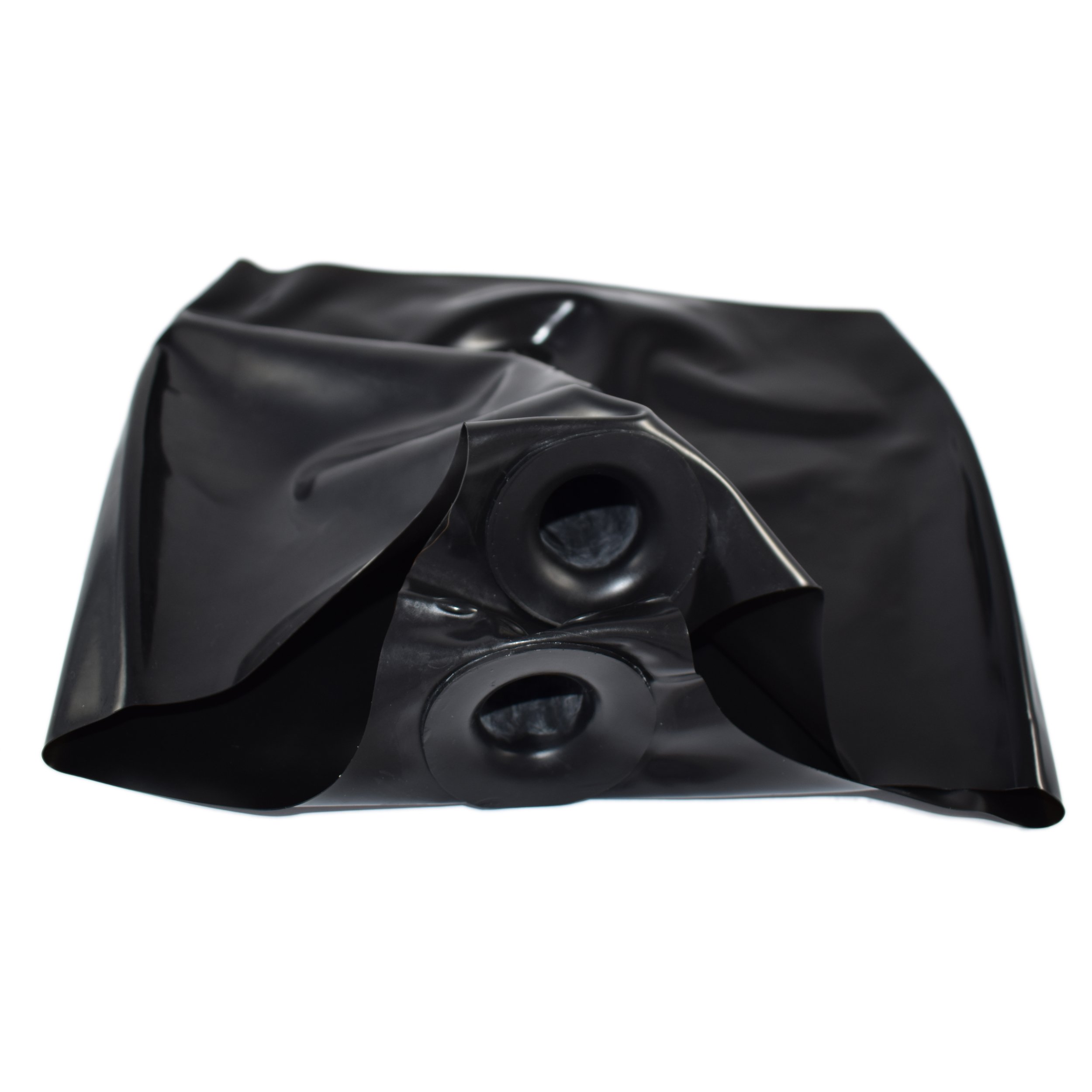 Rubberfashion Latex Hotpants - Rubber Slip kurzer Latex Slip mit Innenkondom 2 Stück - Latex Dessous Damen