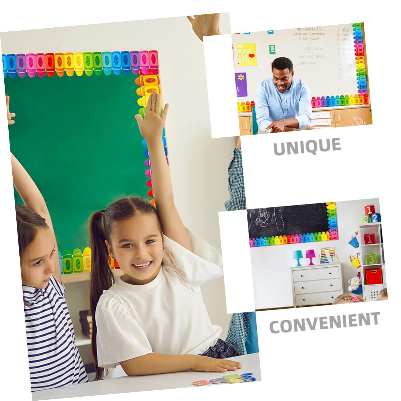 DOITOOL 5 Rollos Borde De Crayón Pegatinas Boletín Calcomanías Aula Educativo Escuela Pegatina De Borde Decoración Pizarra Infantil Pegatinas De Papel Estucado