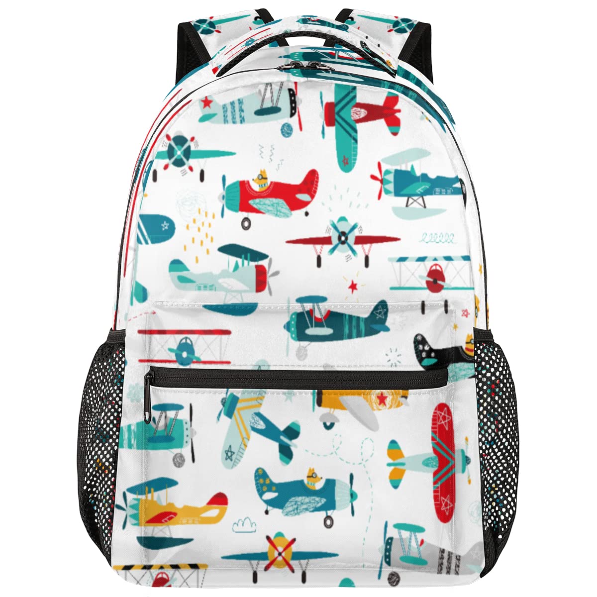 TropicalLife Backpack for School, Airplane Backpacks for Boys Girls Adults Teens, Lightweight Travel Bookbag for Middle School College High School Students