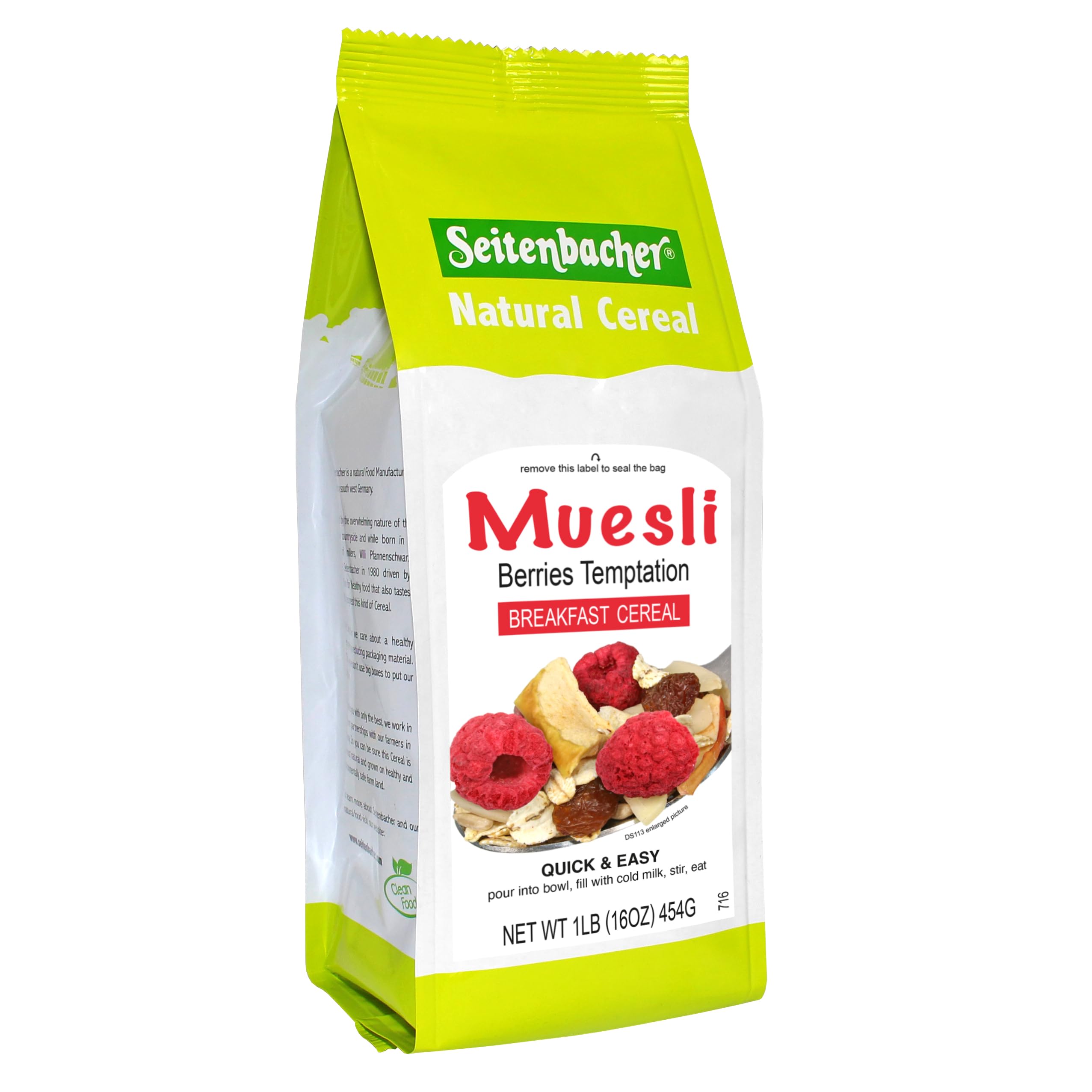 Seitenbacher Muesli #2 Berries Temptation, 16 Ounce (6-Pack)