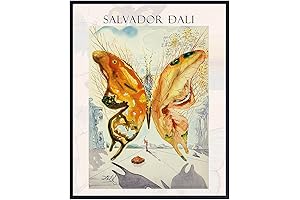 Butterfly Wall Art Nouveau Print | Salvador Dali Decor Art Deco Print...