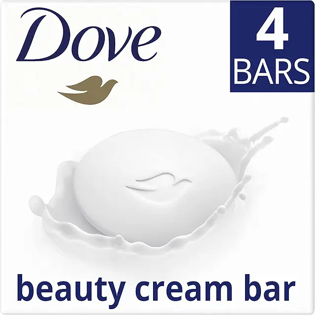 Dove Beauty Cream Bar 4x90g - Solid Soap for Face and Body