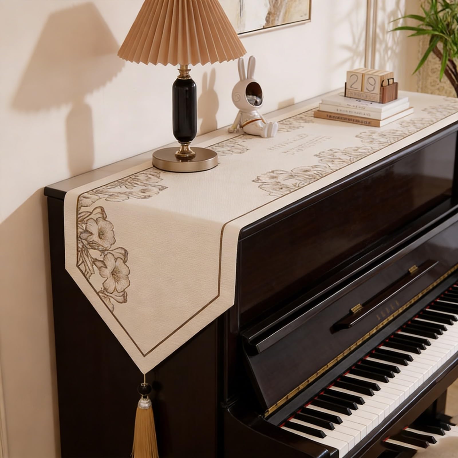 Tapis de piano droit et chemin de meuble pour salon bureau et entrée style F