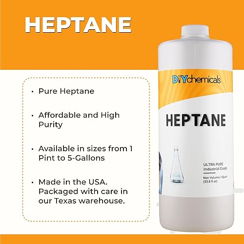 Miniatura 2 de N-Heptano - Disolvente no polar industrial de heptano de alta pureza de grado de laboratorio para cementos, tinta, extracción de plantas botánicas