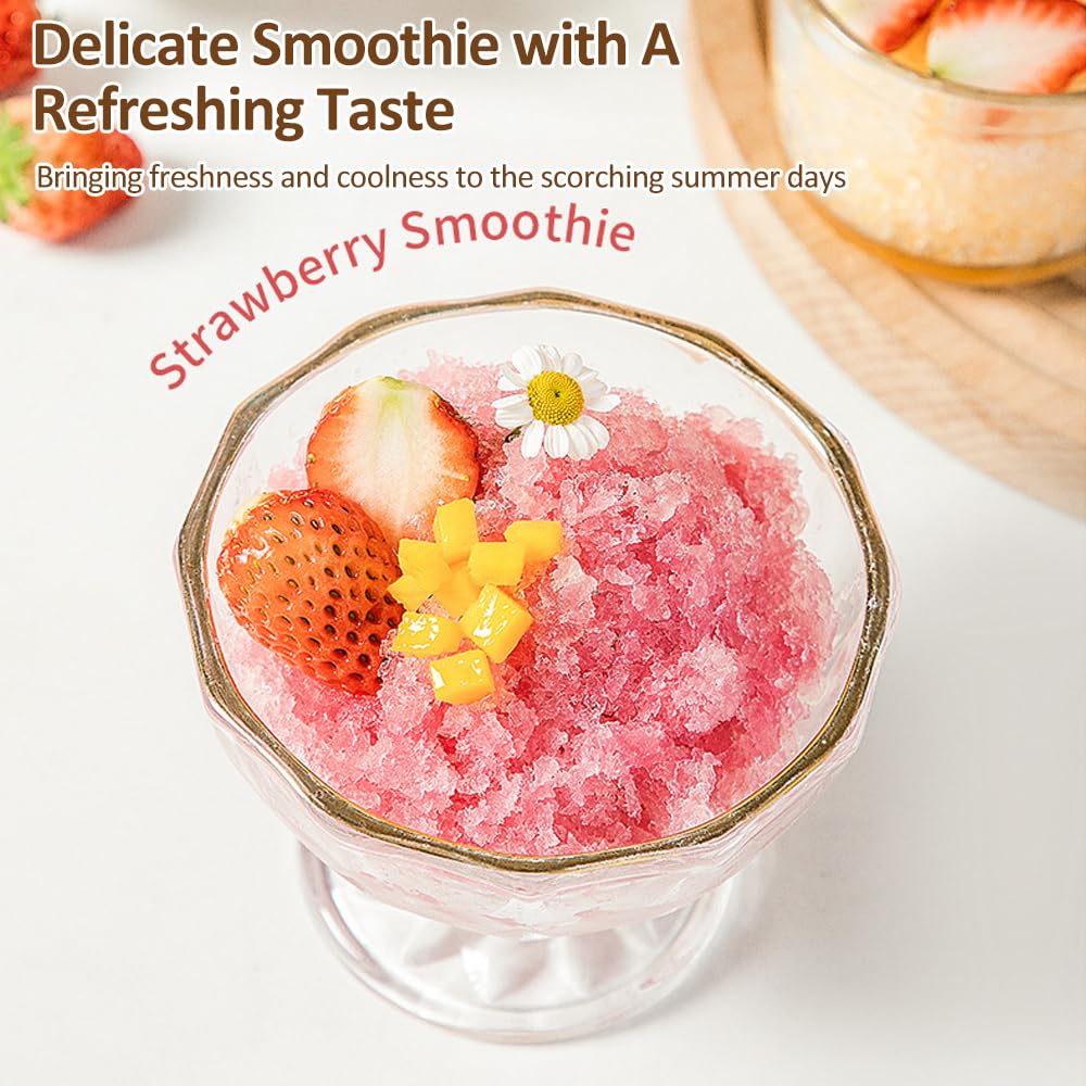 Manueller Eisrasierer für Schneekegel und Slushies, Handbetrieben, ABS Glas Edelstahl, 200ml, ß, 270x150x136mm, mit Formung