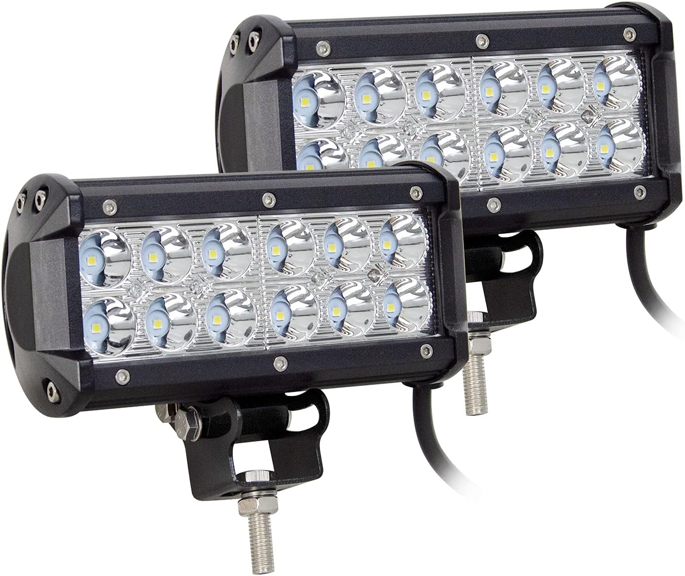 AUXTINGS 2 Pièces 10cm Phare de Travail LED 48W Projecteur LED Voiture AUXTINGS 2 Pièces 10cm Phare de Travail LED 48W Projecteur LED Voiture