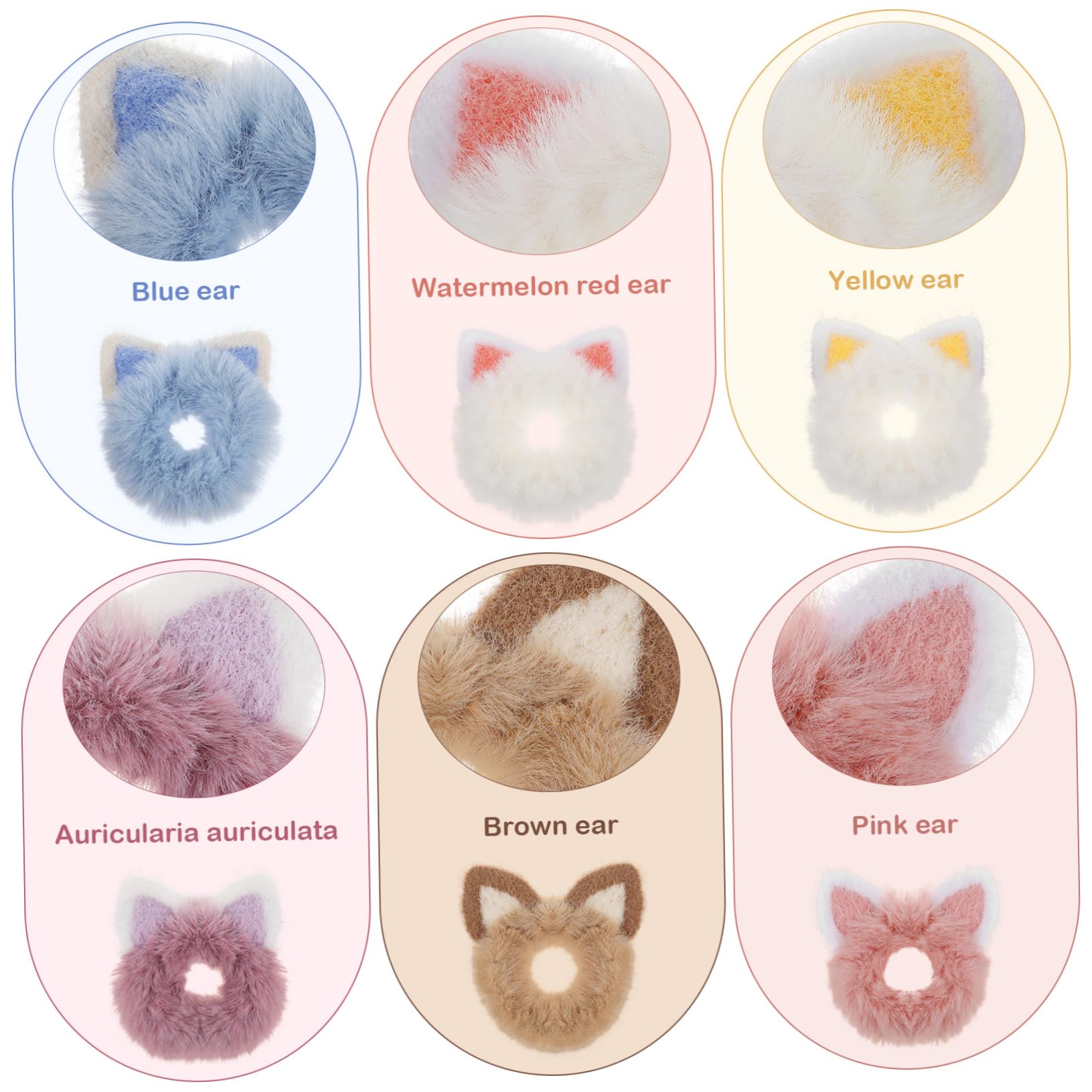 LALAFINA 18 Piezas anillo de pelo banda para el cabello gomas para el cabello tiara lazo para el pelo de felpa gomas para el pelo de las niñas elasticidad Venda cuerda de pelo sombrerería