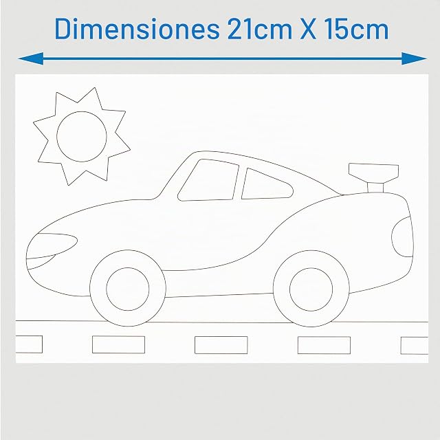 Foto 4 de 7 de Baker Ross- Dibujos para Decorar con Arena y Purpurina (Pack de 8) -Manualidades Infantiles, blanco