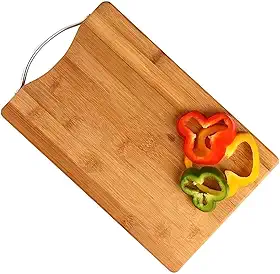 Mimo Style Tábua de Corte Gourmet de Bambu Ecokitchen para Carnes, Legumes, Vegetais, Frutas e Queijo - Ecológica, Durável e Resistente, Ideal para Festa, Churrasco e Confraternização