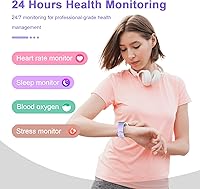 Vista 3 de Reloj inteligente para hombres y mujeres, compatible con iPhone, Samsung, teléfono Android, pantalla táctil completa de 1.69 pulgadas, IP68