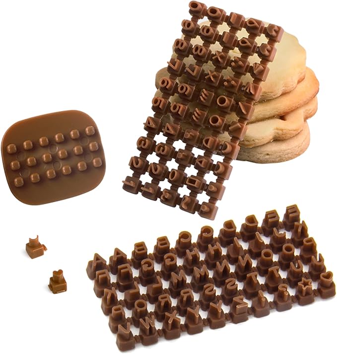 KIBBEH 100 Pcs Polymer Clay Letter Stamp, Mini Alphabet