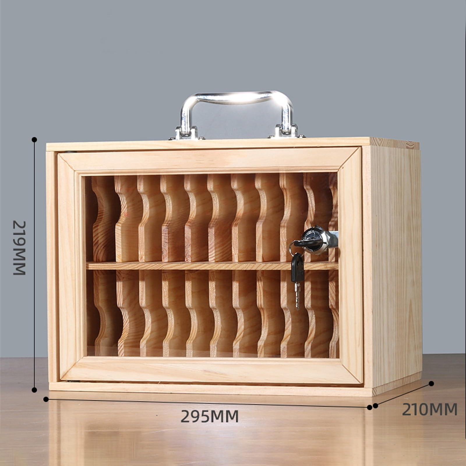 Mobiele Telefoonkast School Mobiele Telefoon Locker Houten Mobiele Telefoon Kast Met Handvat Kan Aan De Muur Worden Gehangen (S : 36 grids