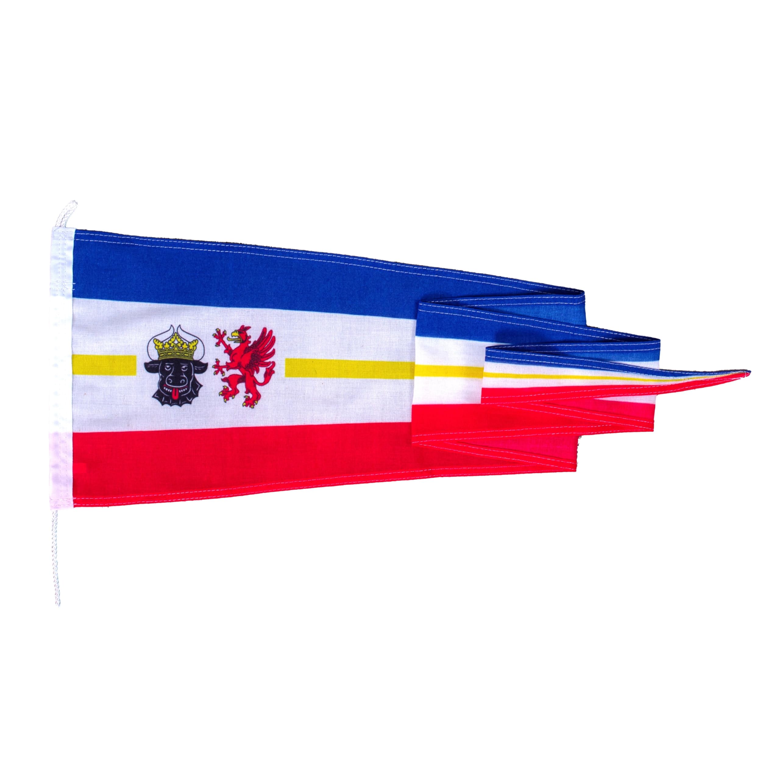 Bandierina lunga di Mecklenburg prepommern, 160 g/m², peso del tessuto (40 x 350 cm)