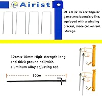 Vista 4 de Red de Voleibol de Servicio Pesado para Exteriores con Sistema de Acero Anti-Combado, Postes de Aluminio Ajustables, Juego de Redes Profesionales