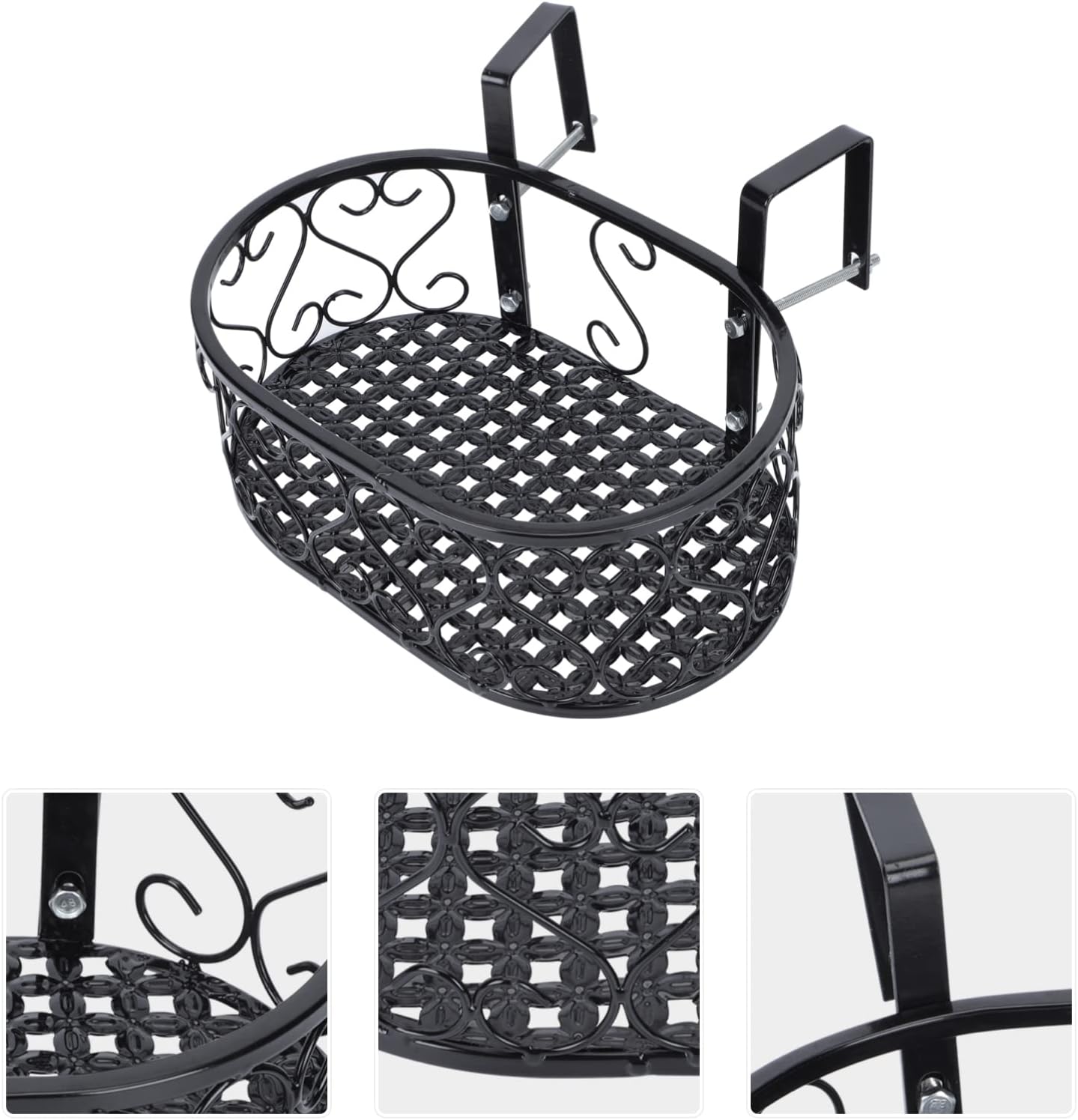 Iron Flower Stand Plant Organizer Shelves Flowerpot Holder for Balcony Rustproof Hanging Plant Rack