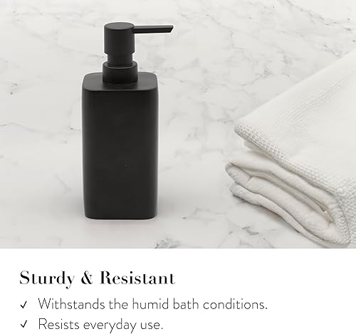 Miniatura 4 de ZCCZ Matte Black Bathroom Accessory Sets, 4 Pieces Bathroom Accessories Complete Set Vanity Countertop Accessory Set, Includes Lotion Dispenser Soap